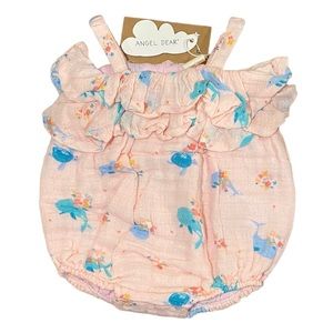 Angel Dear Pink Whale Romper